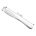 AXIAOLU Stainless Steel butter Spreader Knife, 3-in-1 Kitchen Gadgets, Curler, Butter Grater, Multifunctional Chopping Slot with Serrated Edge (Silver, 1) - Image 5