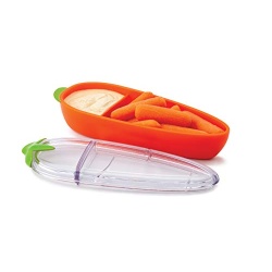 Joie Carrot, BPA Free, LFGB Approved, Sectioned Food Container for Snacks, One Size, Orange