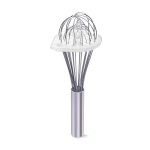 Whisk Wiper - Wipe a Whisk Easily - Multipurpose Kitchen Tool Made In USA - Includes 11" Stainless-Steel Whisk - Cool Baking Gadget, A Great Gift For Men & Women (2pc Whisk Wiper Set, Clear)