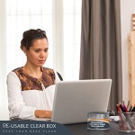 215 Clear Push Pins for Bulletin Board Thumb Tacks for Wall Corkboard Map Calendar Photo -Home Office Craft Projects Heavy Duty Plastic Head Steel Pin (Clear) - Image 3