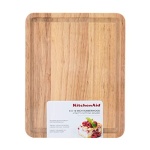 KitchenAid Classic Rubberwood Cutting Board with Perimeter Trench, Reversible Chopping Board, 8-inch x 10-Inch, Natural - Image 3