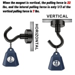 DIYMAG Black Magnetic Utility Hooks, 25Lbs Heavy Duty Rare Earth Neodymium Magnet Hooks with Nickel Coating for Kitchen, Cruise, Classroom, Workplace, Office and Garage etc, Pack of 3 - Image 6