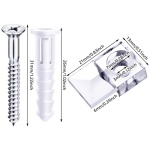 20 Pack Mirror Holder Clips Glass Retainer Clips Kit Mirror Hanging Kit Mirror Hanging Hardware with Screw and for Fixing Mirror Cabinet Door (Classic Style) - Image 6