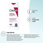 CeraVe Soothing Body Wash for Dry Skin | Shower Oil for Sensitive, Dry, Itchy, and Eczema-Prone Skin | Fragrance Free & Paraben Free & Sulfate Free | 10 oz - Image 2
