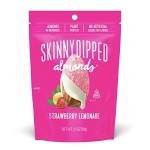 SKINNYDIPPED Strawberry Lemonade Almonds, Limited Edition, Healthy Snack, Plant Protein, Gluten Free, 3.5 oz Resealable Bags, Pack of 5