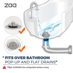 zaa Bathtub Drain Hair Catcher, 2 Pack Silicone Collapsible Drain Protector for Pop-Up and Regular Drains of Bathtub, Tub, Shower, Bathroom - Image 7