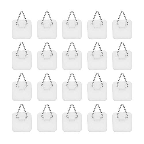 41L60rzECL.jpg Artliving 1.25 Inch Invisible Adhesive Plate Hanger Set Vertical Plate Holders for the wall (100 pack) - Image 1