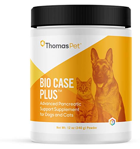 Thomas Pet Bio Case Plus - Pancreatic Enzymes for Dogs & Cats - Digestive Supplement - (12 Ounces, Powder)
