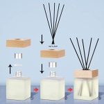 Reed Diffuser Set, Rose & Violet Scented, Modern and Classic Fragrance, 10 Scent Diffuser Sticks, 6.1 oz /180ml ,Home Decor Bedroom Living Room Bathroom Office - Image 2