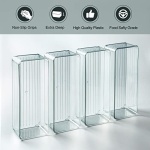 Hudgan 8 Pack Clear Plastic Drawer Organizer Bins Set, Stackable Cutlery Storage Bins Trays for Organizing Kitchen Supplies, Bathroom Supplies, Office Supplies, Crafts, Gadgets, Cabinet Supplies - Image 4