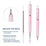 FULLPAD Black Ballpoint Pens, Retractable Medium Point 1.0mm Office Supplies Pen with Super Soft Grip & Metal Gold Clip, Smooth Writing Black Ink Journaling Pens, Gift Pen Set - Image 6