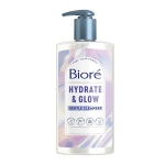 Biore Hydrate & Glow Gentle Face Wash for Dry Skin, Sensitive Skin, Dermatologist Tested, Fragrance Free, SLS/SLES Sulfate Free Facial Cleanser, Cruelty Free & Vegan Friendly 6.77 Oz Bottle 