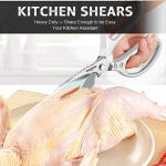 ONEBOM Kitchen Shears 2 Pack,Multi Function Kitchen Scissors Heavy Duty 304 Stainless Steel,for Chicken,Meat,Fish - Image 5