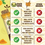 Organic Real Food Bars (Turmeric Lemon Orange) Grain Free - Paleo Friendly - Non-GMO, Gluten Free, Vegan, Nutrition Bars, Super Food Energy Bars, Ayurvedic & Adaptogen Herb Blend, Healthy Snack, Breakfast Bars, Dairy Free, Soy Free, Pure Bliss Organics (1 - Image 4