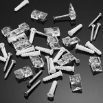 20 Pack Mirror Holder Clips Glass Retainer Clips Kit Mirror Hanging Kit Mirror Hanging Hardware with Screw and for Fixing Mirror Cabinet Door (Classic Style) - Image 5