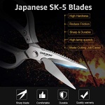 ONEBOM Kitchen Shears 2 Pack,Multi Function Kitchen Scissors Heavy Duty 304 Stainless Steel,for Chicken,Meat,Fish - Image 6