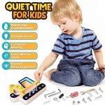 CozyBomB Screw Driver Board Preschool Toys - Montessori Toys for 3 Year Old Learning Fine Motor Skills Educational Sensory Toy for 3+ Year Old Activities Sensory STEM Wooden Tool Set Screwdriver - Image 4