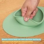 UpwardBaby Led Weaning Supplies - Suction Plates for Baby - Spoons Self Feeding 6 months Suction Bowls Silicone Plates - Toddler Plates Bowls Self Eating - Infant First Stage BLW Utensils 6-12 Months - Image 2