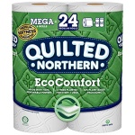 Quilted Northern Eco Comfort Toilet Paper, Mega Rolls, 6 Count of 308 Sheets Per Roll