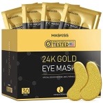 Maskiss 30-Pairs 24K Gold Under Eye Patches, Eye Mask, Eye Patches for Puffy Eyes, Eye Masks for Dark Circles and Puffiness, Collagen Skin Care Products