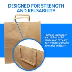 Reli. Kraft Paper Bags w/ Handles (100 Pcs, Bulk) (Large 10"x6.75"x12") Brown Paper To Go / Take Out / Restaurant / Bags with Handles, Shopping Bags, Retail Bags, Gift Bags; 25% larger than 10"x5"x13" - Image 8