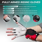 GEARONIC Cycling Gloves Anti-Slip Mountain Bike Gloves For Men Breathable Foam Padded Biking Gloves Shock Absorbing MTB Bicycle Gloves Half/Full Finger Guantes (Gray, Large) - Image 6