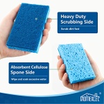 Non-Scratch Scrub Sponges Kitchen 12pcs,Safe on Non-Stick Cookware,Dual Sided Cleaning Sponges for Kitchen,Household,Bathroom and More - Image 3