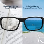KastKing Ellijay Bifocal Polarized Sunglasses, Bi-Focal x1.5 x2.0 x2.5 Magnifications, Wrap Sport Reader Sunglasses - Image 9