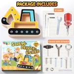 CozyBomB Screw Driver Board Preschool Toys - Montessori Toys for 3 Year Old Learning Fine Motor Skills Educational Sensory Toy for 3+ Year Old Activities Sensory STEM Wooden Tool Set Screwdriver - Image 7