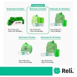 Reli. Biodegradable 13 Gallon Trash Bags | 100 Count | ASTM D6954 | Green | Eco-Friendly | Oxobiodegradable Under Certain Conditions (See Product Description) - Image 4