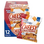 Pure Protein Cheesy Crackers, Cheddar, High Protein Snack, 12G Protein, 1.34 oz, 12 Count