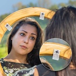 20 Pack Mirror Holder Clips Glass Retainer Clips Kit Mirror Hanging Kit Mirror Hanging Hardware with Screw and for Fixing Mirror Cabinet Door (Classic Style) - Image 3