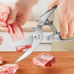 BOPOTI 10"Home multifunctional scissors for chicken, duck, goose with rebound stainless steel kitchen scissors for bone cutting - Image 7