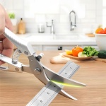 BOPOTI 10"Home multifunctional scissors for chicken, duck, goose with rebound stainless steel kitchen scissors for bone cutting - Image 4