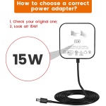15W Power Adapter Replacement for Echo Pop, Dot 5th Gen, Dot 4th Gen, Dot 3rd Gen, Kids Edition, TV Cube Smart Speakers - Black Charger Cord Plug Long Cable, 5ft - Image 7