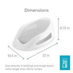 Angelcare Baby Bath Support (Gray) | Ideal for Babies Less Than 6 Months Old - Image 9