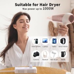 2000W Voltage Converter US to Europe, 220V to 110V Converter for European Travel, Power Adapter for Hair Dryer, European Travel Plug Adapter with 3 AC 2 USBC 2 USBA Ports & EU/UK/AU/IT Plugs (White) - Image 4