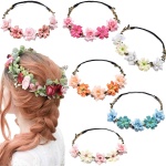 Women Headpieces Collection Accessories 6 PCS Boho Hair Wreaths, Flower Crowns, Tiaras for, Brides, Bridesmaids, Flower Girls, Weddings - Image 3