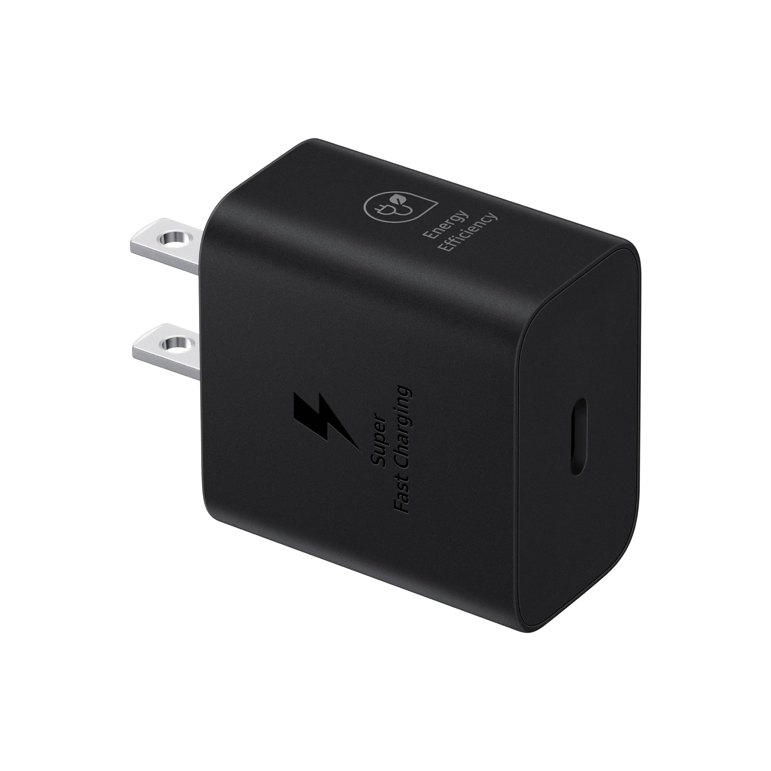 Samsung 25W Wall Charger Power Adapter, Cable Not Included, Super Fast Charging, Compact Design, Energy Efficient, Compatible with Galaxy and USB Type C Devices, Black