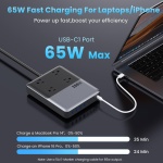 12-in-1 Charging Station USB C Power Strip with 5ft Cord and Plug,200W GaN IV USB C Charger Block,4 AC Outlets,4 USB-A,4 USB-C for MacBook,iPhone 17/16/15,Fast Charging Desktop Charger for Office,Home - Image 6