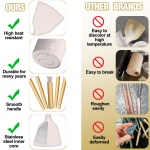 Umite Chef Silicone Kitchen Utensil Set, 34PCS Heat Resistant Kitchen Gadgets and Tools With Grater, Wood Handles for Nonstick Cookware - Image 3