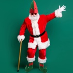 Haconba 4 Pack Christmas Elf Costume Accessories Set Xmas Santa Elf Hat Shoes Set with Jingle Bells for Christmas Cosplay Holiday Party Decor - Image 2