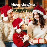 Diffy Homy Santa Hat Christmas Hat Xmas Adult Women Men Washable Fade-restant Knitted Soft Warm Long for Christmas New Year Festive Holiday Party Outdoor Winter Red - Image 9