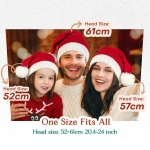 Diffy Homy Santa Hat Christmas Hat Xmas Adult Women Men Washable Fade-restant Knitted Soft Warm Long for Christmas New Year Festive Holiday Party Outdoor Winter Red - Image 6