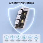 2000W Voltage Converter US to Europe, 220V to 110V Converter for European Travel, Power Adapter for Hair Dryer, European Travel Plug Adapter with 3 AC 2 USBC 2 USBA Ports & EU/UK/AU/IT Plugs (White) - Image 3