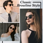 ANZIW Polarized Sunglasses Men Women,Semi Rimless Retro Shades UV400 Protection - Image 6