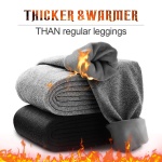 3 Pack Fleece Lined Leggings Women with Pockets -Warm Winter Yoga Pants for Women Thermal Running Workout Leggings Black/Grey/Navy - Image 5