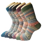 Senker Fashion Wool Socks for Women, Stocking Stuffers Christmas Gifts for Women Mom Her Boot Warm Crew Sock for Winter