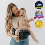Tushbaby Ergonomic Hip Seat Carrier- for Babies and Toddlers 0-3yrs, Safety Approved, Structured Support, Convenient Pockets, Feeding Aid, Durable YKK Zippers, Foam-Free Build, (Jaguar) - Image 2