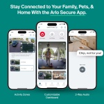 Arlo Essential Security Camera 2K (3rd Gen, 2025 Release) - Wireless Outdoor Camera, Battery Power, Person Recognition, Package Detection, Animated Preview, 1-Month Trial of Secure Plan, 3 Cam, White - Image 3